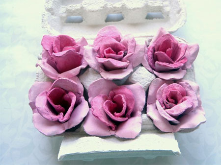 Recycle egg cartons into beautiful flowers