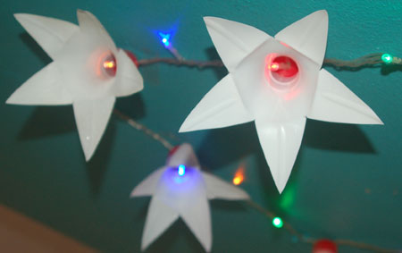 Recycle plastic bottles for Christmas craft projects