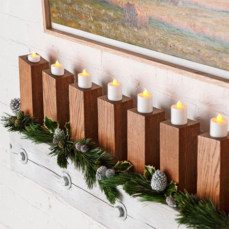 DIY festive candle holders