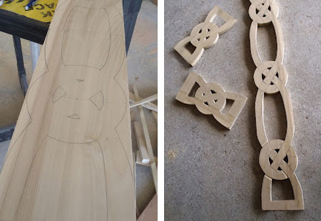 cut out detail for console table