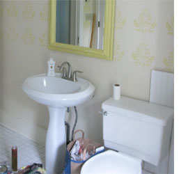 hide or disguise a pedestal sink 