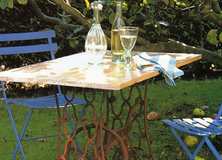 Limewash a garden table outdoor furniture