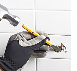 Fix a broken tile without power tools