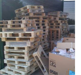 Timber pallets become patio furniture