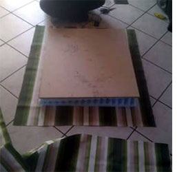 Timber pallets become patio furniture