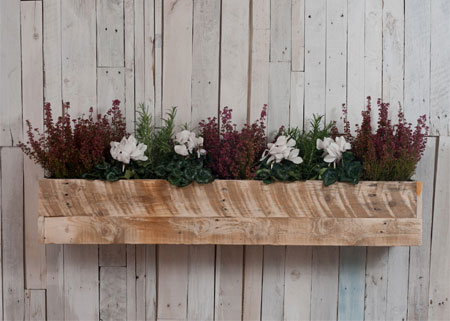 flower box from reclaimed wood 