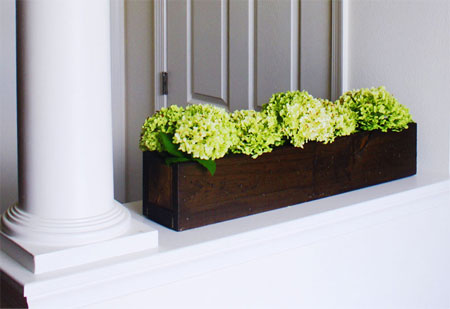 flower box from reclaimed wood 