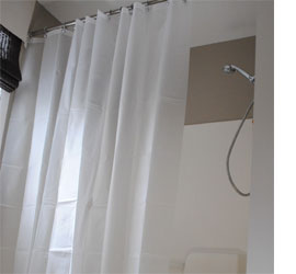 Make a designer shower curtain 