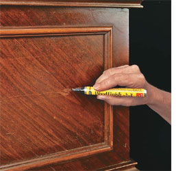 Restore vintage furniture use Touch up crayons 