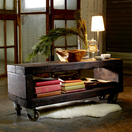 railways sleepers rustic coffee table