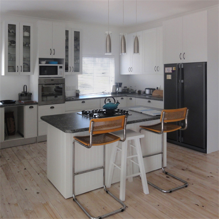coastal white aqua shaker kitchen