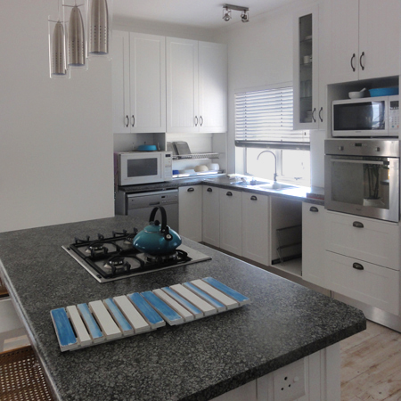 coastal white aqua shaker kitchen