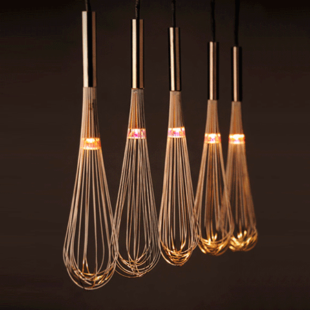 Pendant lamps using whisks