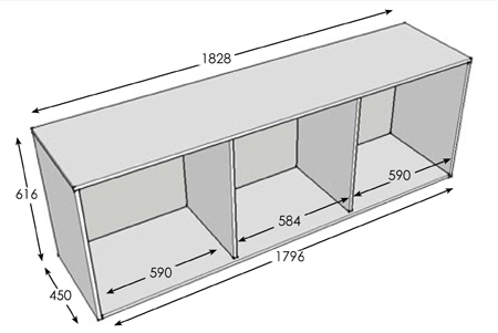 Contemporary server or cabinet