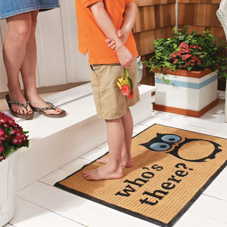 painted welcome door mat