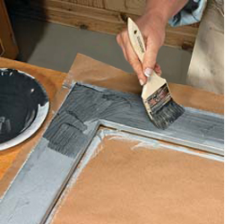 Make your own faux metal picture frame