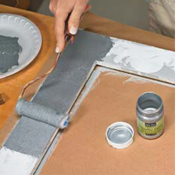 Make your own faux metal picture frame