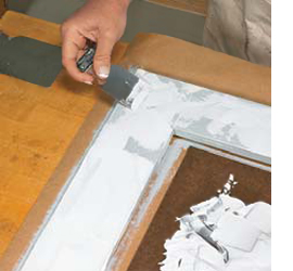 Make your own faux metal picture frame