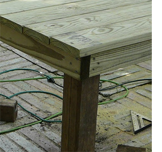 outdoor garden weathered long rectangular farmhouse table