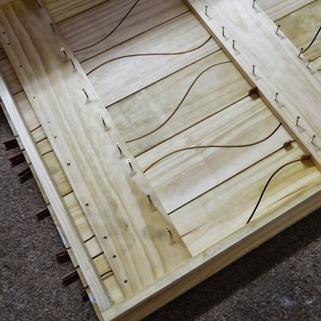 Drive a screw through each and every section