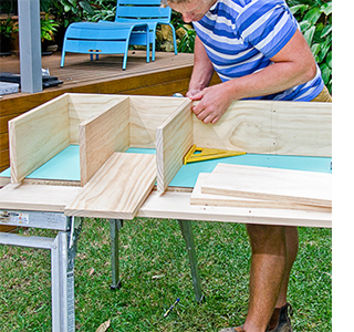 Fit a shelf unit inside a door
