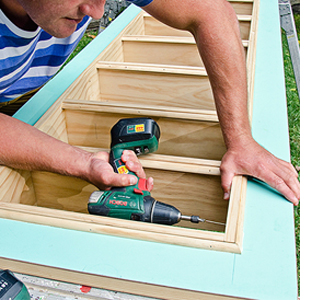 Fit a shelf unit inside a door