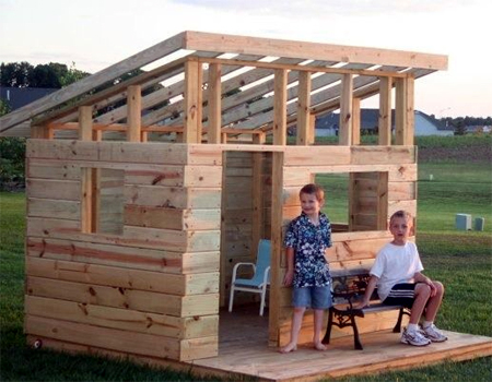 Build an outdoor fort 