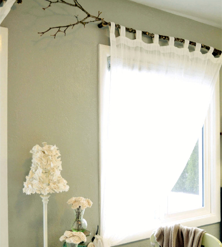 branch tree curtain rod hanging pole