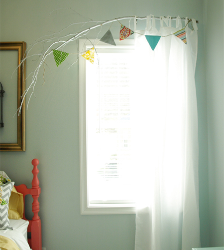 branch tree curtain rod hanging pole
