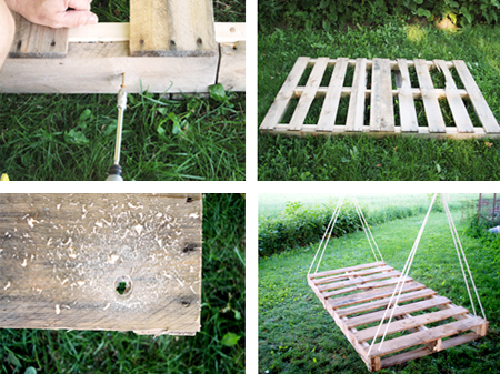 reclaimed timber pallet garden swing day bed