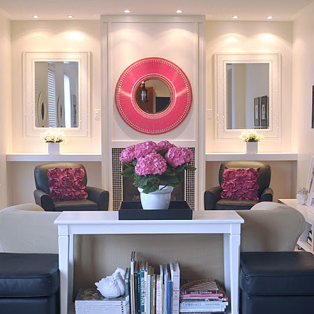 Sunburst mirror with pencils