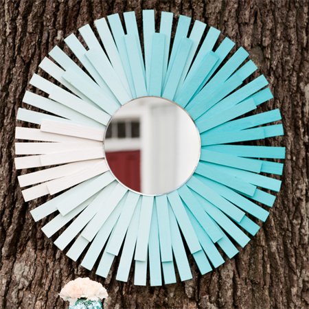 Sunburst mirror with offcuts 