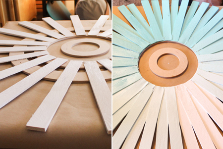 Sunburst mirror with offcuts 