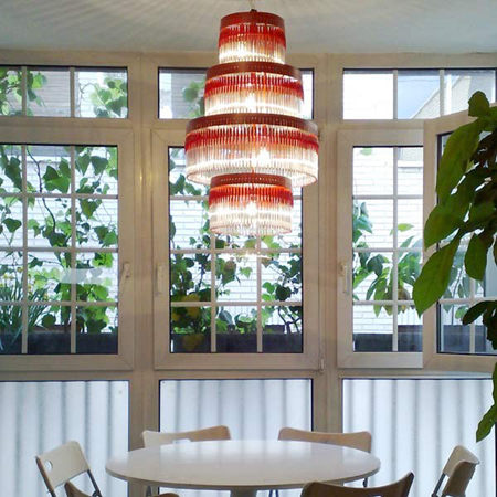 Ballpoint pen chandelier 