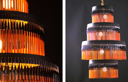 Ballpoint pen chandelier 