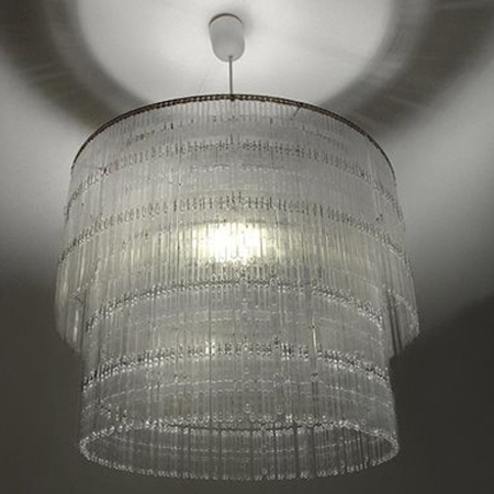 Coffee stirrer chandelier 