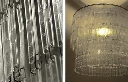 Coffee stirrer chandelier 