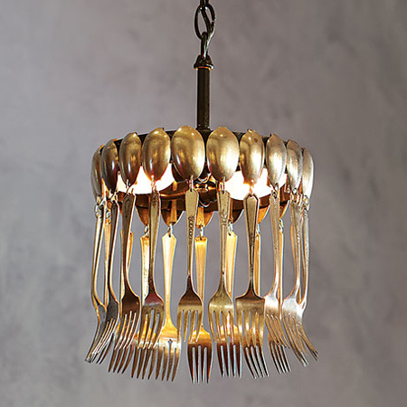 fork chandelier light fitting
