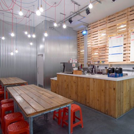 Corrugated sheet metal in kitchens 