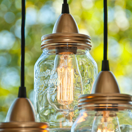 outdoor pendant lamp mason or glass jar