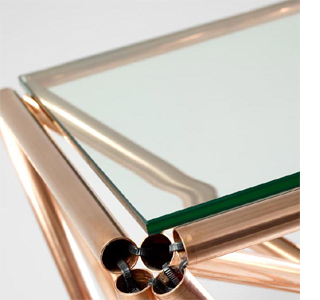 copper pipe modern contemporary side coffee table