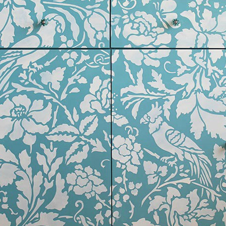 paint stencil on furniture