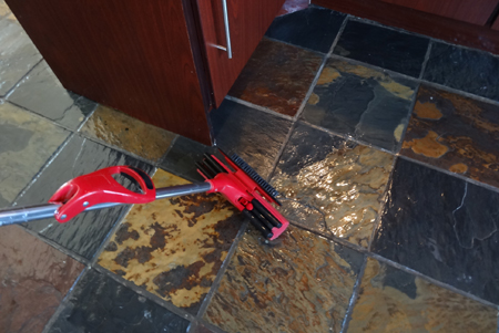 how to strip tiled floor to remove excess wax polish
