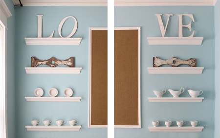 Easy decorative shelves
