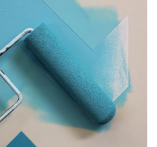 ombre wall stencil chevron pattern