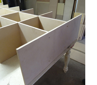 multi-drawer unit or pigeon hole dresser cabinet
