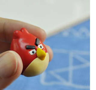 Angry birds keyring for fathers day with modelling clay