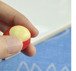 Angry birds key ring with modelling clay