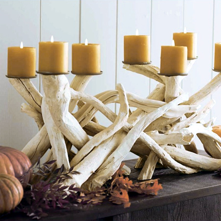 Driftwood decor ideas for a home driftwood candle holder