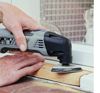 Repair a rotten wood windowsill dremel multi max